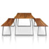 Rustika Rowe -  3 Piece Dining Set Solid Acacia Wood Brown